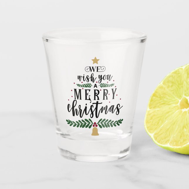 Vaso De Chupito Te Deseamos Una Feliz Navidad (Anverso)