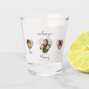 Vaso De Chupito Te queremos mamá - Fotos personalizadas de vidrio