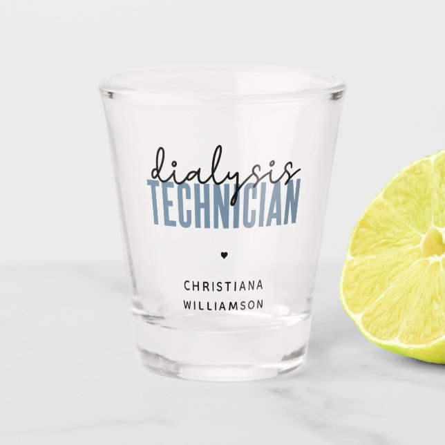 Vaso De Chupito Técnico de diálisis personalizado | Regalos tecnol (Anverso)