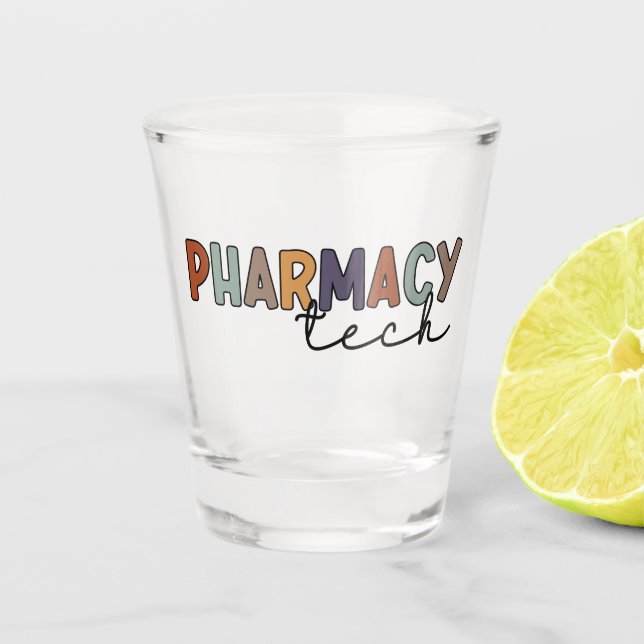 Vaso De Chupito Técnico de Farmacia Retro (Anverso)