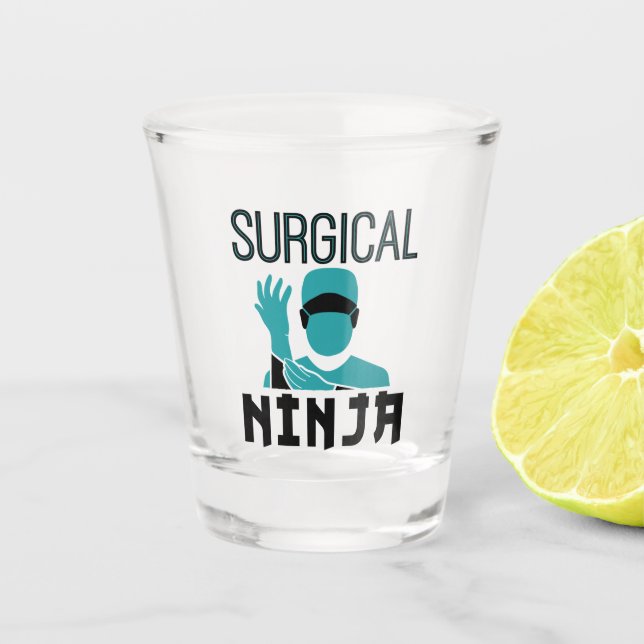 Vaso De Chupito Tecnólogo técnico quirúrgico Ninja Scrub (Anverso)