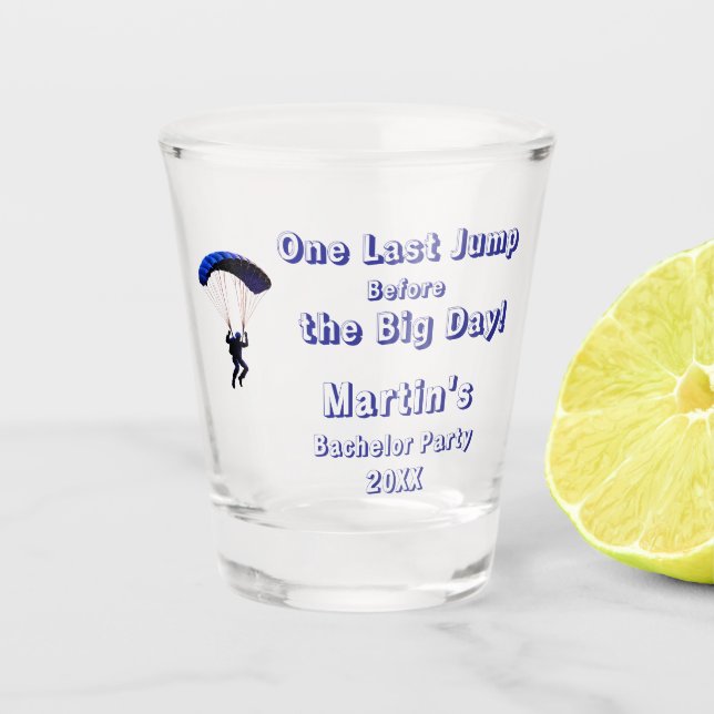 Vaso De Chupito Tema de aventura divertida para despedida de solte (Anverso)