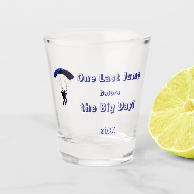 Vaso De Chupito Tema de aventura divertida para despedida de solte (Anverso)