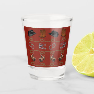 Vaso De Chupito Tema de vaquero occidental