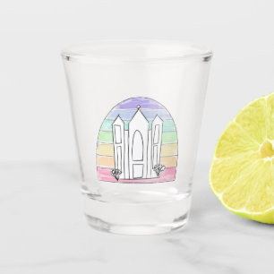 Vaso De Chupito Templo LDS Salt Lake City atardecer arcoíris mormó