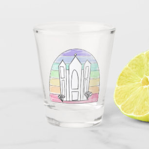 Vaso De Chupito Templo LDS Salt Lake City puesta de sol arcoíris m