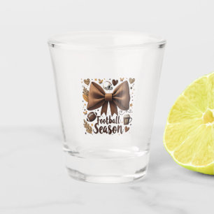 Vaso De Chupito Temporada de fútbol de Game Day Bow Coquette