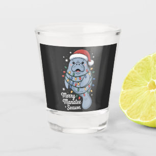 Vaso De Chupito Temporada divertida de manatíes, divertido manatí