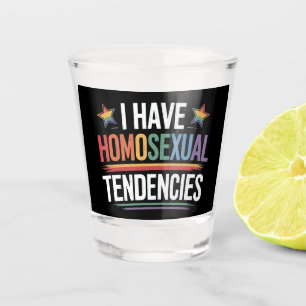 Vaso De Chupito Tengo Tendencias Homosexuales Orgullo LGBTQ Arcoír