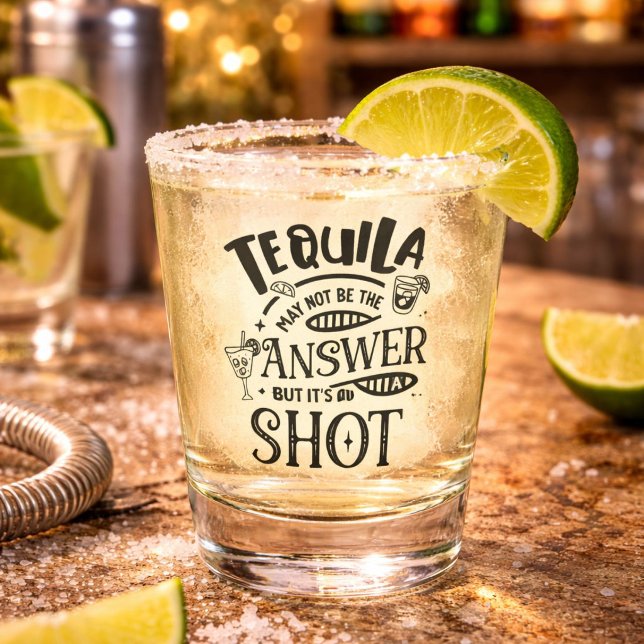 Vaso De Chupito Tequila divertido puede no ser la respuesta (Subido por el creador)