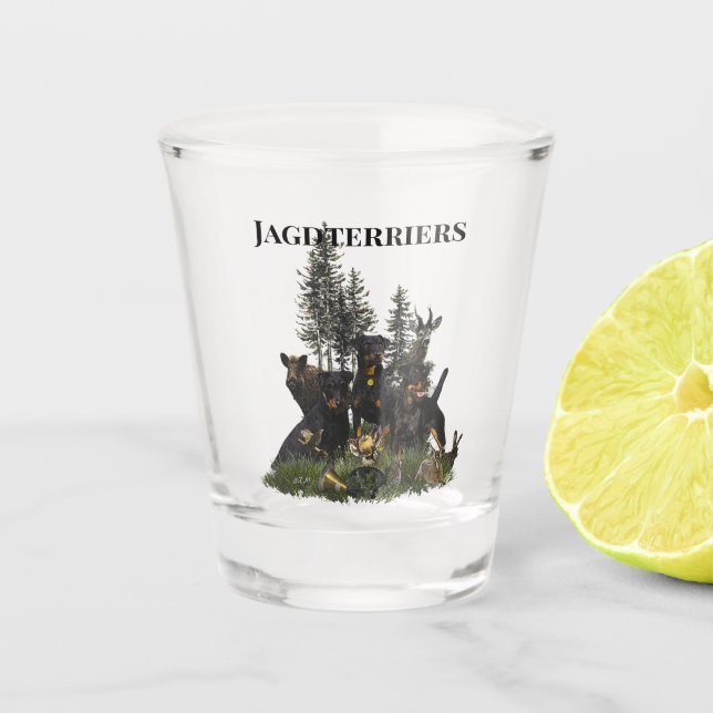 Vaso De Chupito Terrier de caza alemán (Jagdterrier) (Anverso)