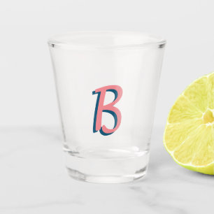 Vaso De Chupito Texto 3D rosado de Rubor de moda inicial Neón Ve