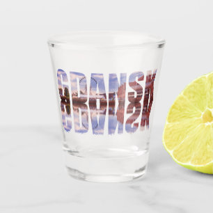 Vaso De Chupito Texto de Gdansk con vista al casco antiguo con ref
