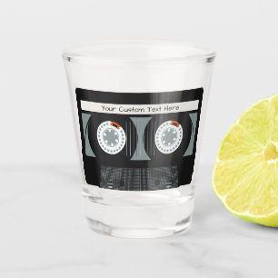 Vaso De Chupito Texto del personalizado de cintas de casette retro