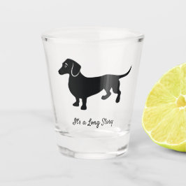 Vaso De Chupito Texto divertido del personalizado del Dachshund