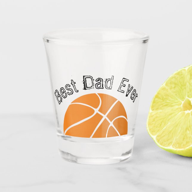 Vaso De Chupito Texto molesto del básquetbol del mejor papá (Anverso)
