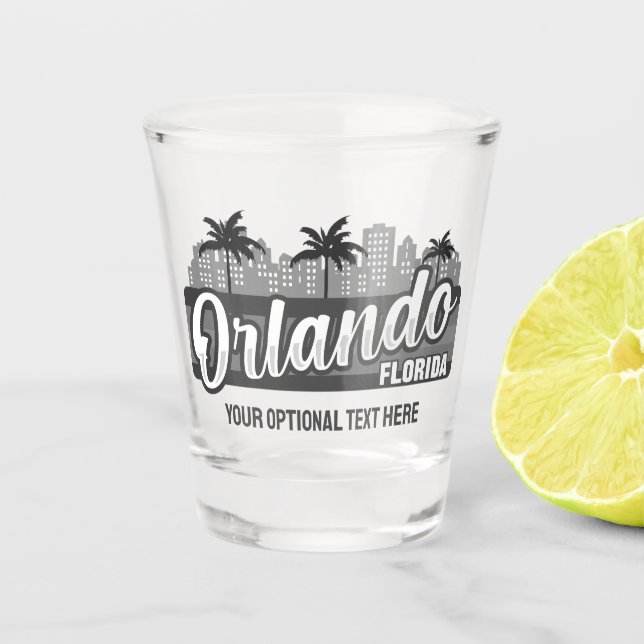 Vaso De Chupito Texto personalizado Orlando Florida (Anverso)