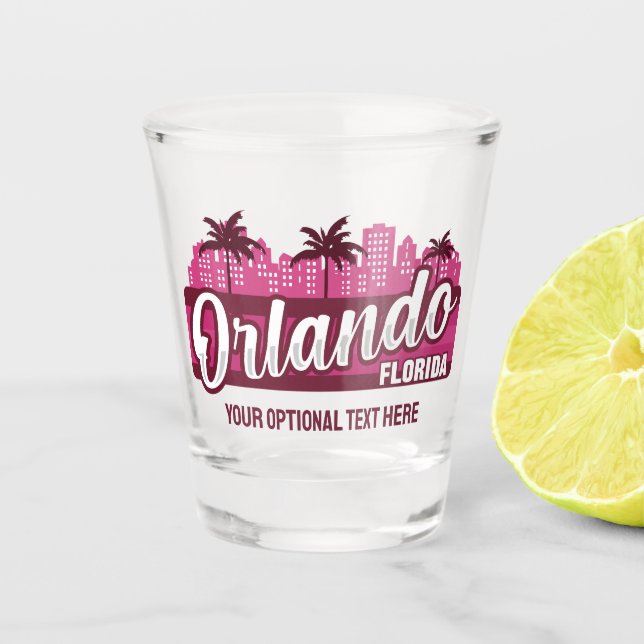 Vaso De Chupito Texto personalizado Orlando Florida (Anverso)