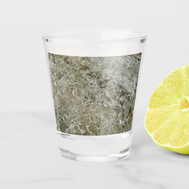 Vaso De Chupito Textura De La Naturaleza Del Resumen De Hielo Glac (Anverso)