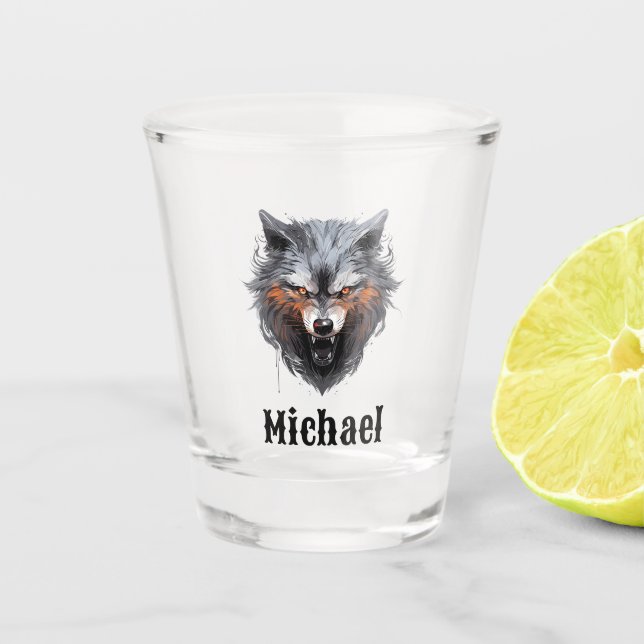 Vaso De Chupito The Wolf Personalized (Anverso)