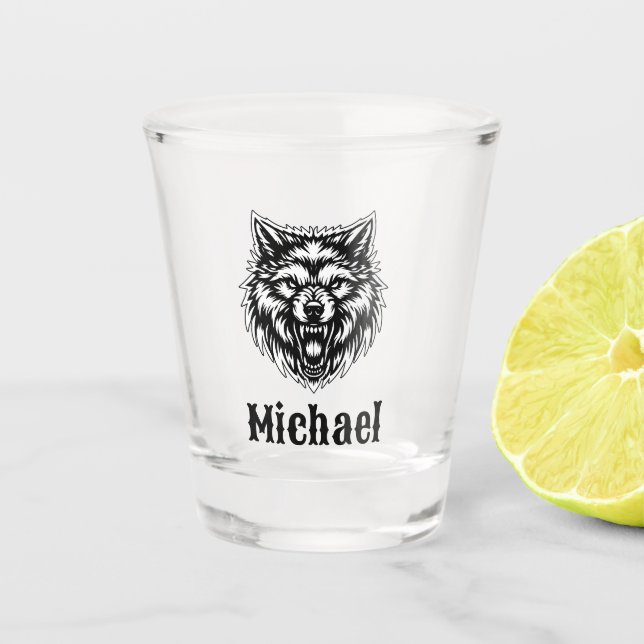 Vaso De Chupito The Wolf Personalized (Anverso)