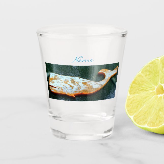 Vaso De Chupito Thunder_Cove de ballena de madera templada (Anverso)