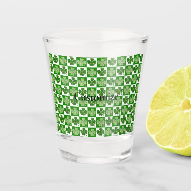 Vaso De Chupito Thunder_Cove de patrón de Shamrock (Anverso)