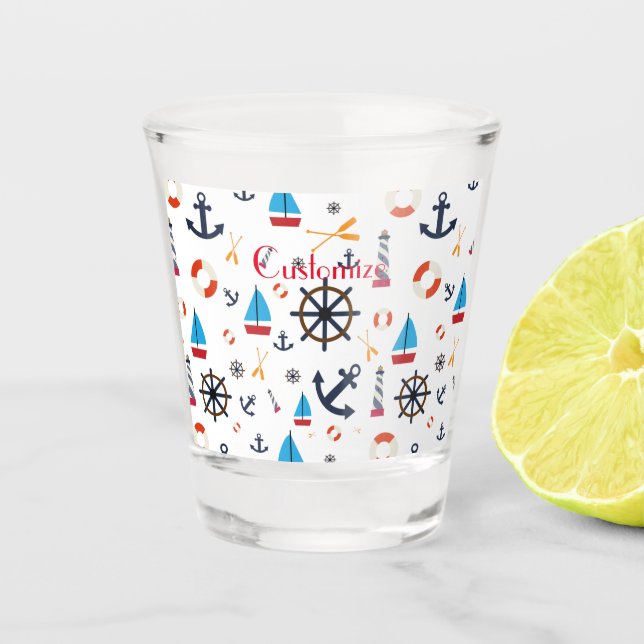 Vaso De Chupito Thunder_Cove de tema náutico (Anverso)