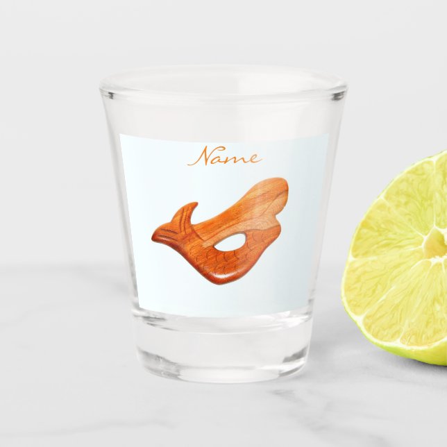 Vaso De Chupito Thunder_Cove, sirena de espalda arqueada (Anverso)