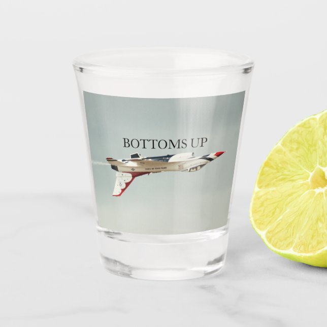 Vaso De Chupito Thunderbird F-16 de la Fuerza Aérea de los Estados (Anverso)