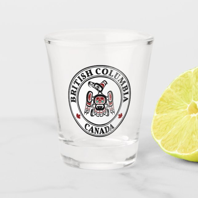 Vaso De Chupito Thunderbird nativo americano de raza negra Kaigani (Anverso)