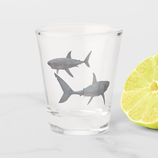 Vaso De Chupito Tiburón blanco (Anverso)