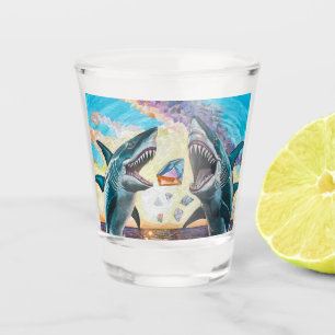 Vaso De Chupito Tiburón Glamour Chomp-Rompiendo para Gemas Brillan