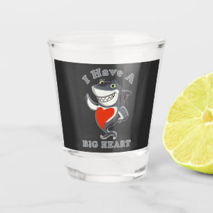 Vaso De Chupito Tiburón Tengo Un Día de San Valentín De Gran Coraz