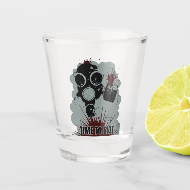 Vaso De Chupito Tiempo de disturbios (Anverso)