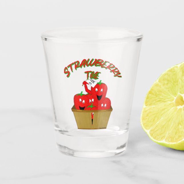 Vaso De Chupito ¡Tiempo de fresa! (Anverso)