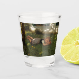 Vaso De Chupito Tiempo de refrigerio (Chica joven dulce que yace e