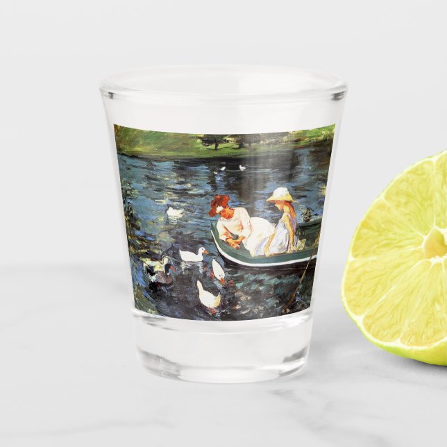 Vaso De Chupito Tiempo de verano (por Mary Cassatt) (Anverso)