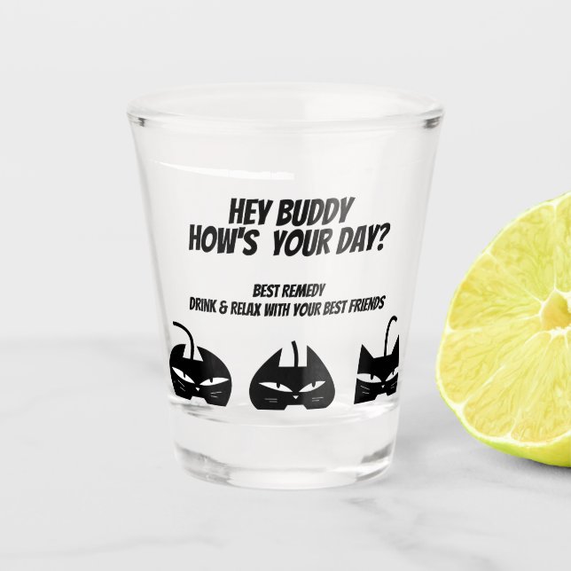 Vaso De Chupito tiempo feliz Glass (Anverso)