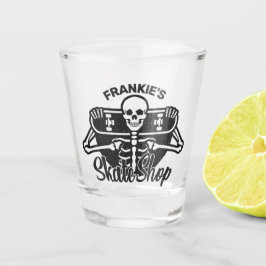 Vaso De Chupito Tienda de skate de cráneo ADD NOMBRE personalizada