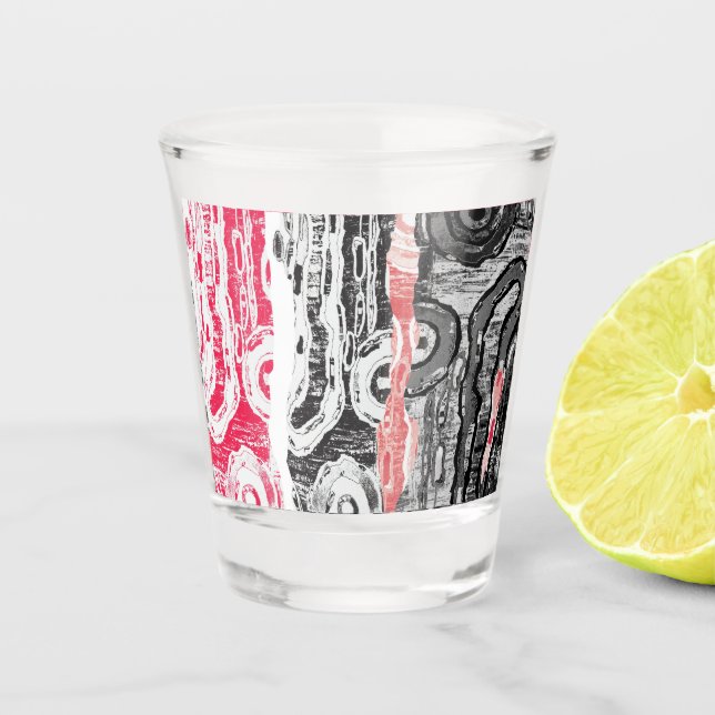 Vaso de chupito – Tierra Abstracta (Anverso)