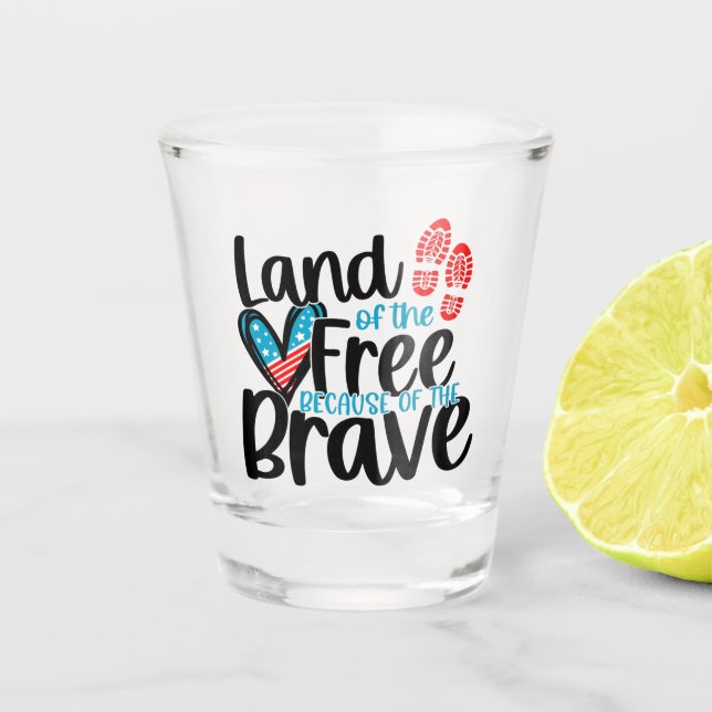 Vaso De Chupito Tierra de los libres (Anverso)