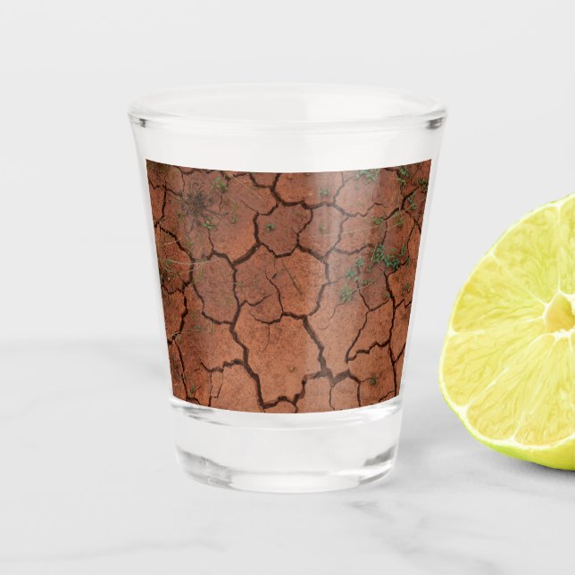 Vaso De Chupito tierra seca y agrietada (Anverso)