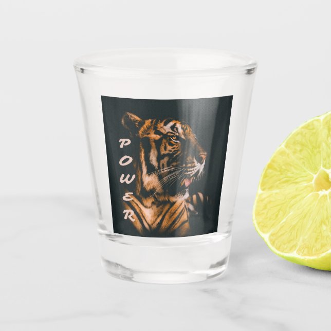 Vaso De Chupito Tiger Power Stripes Fierst Motivational (Anverso)