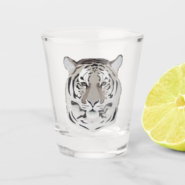 Vaso De Chupito Tiger, tiger face, symbol of 2022  (Anverso)