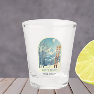 Vaso De Chupito Tignes France vacaciones après ski vidrio rodado