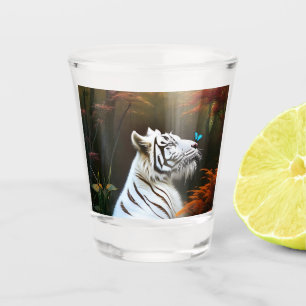 Vaso De Chupito Tigre Blanco Esos Momentos Amantes, Vidrio Dispara
