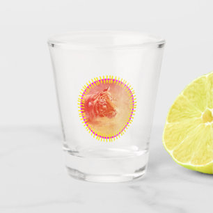 Vaso De Chupito Tigre colorido