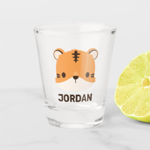 Vaso De Chupito Tigre lindo con nombre personalizado