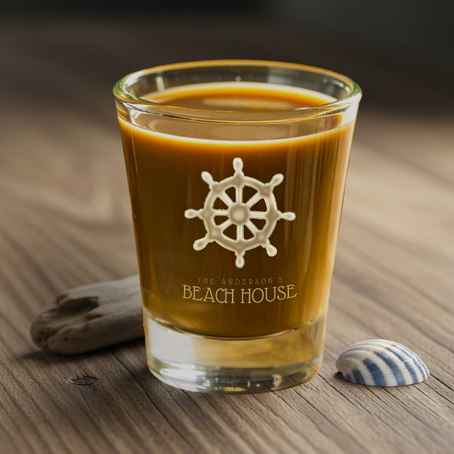 Vaso De Chupito Timón de barco de casa de playa ID623 (Subido por el creador)